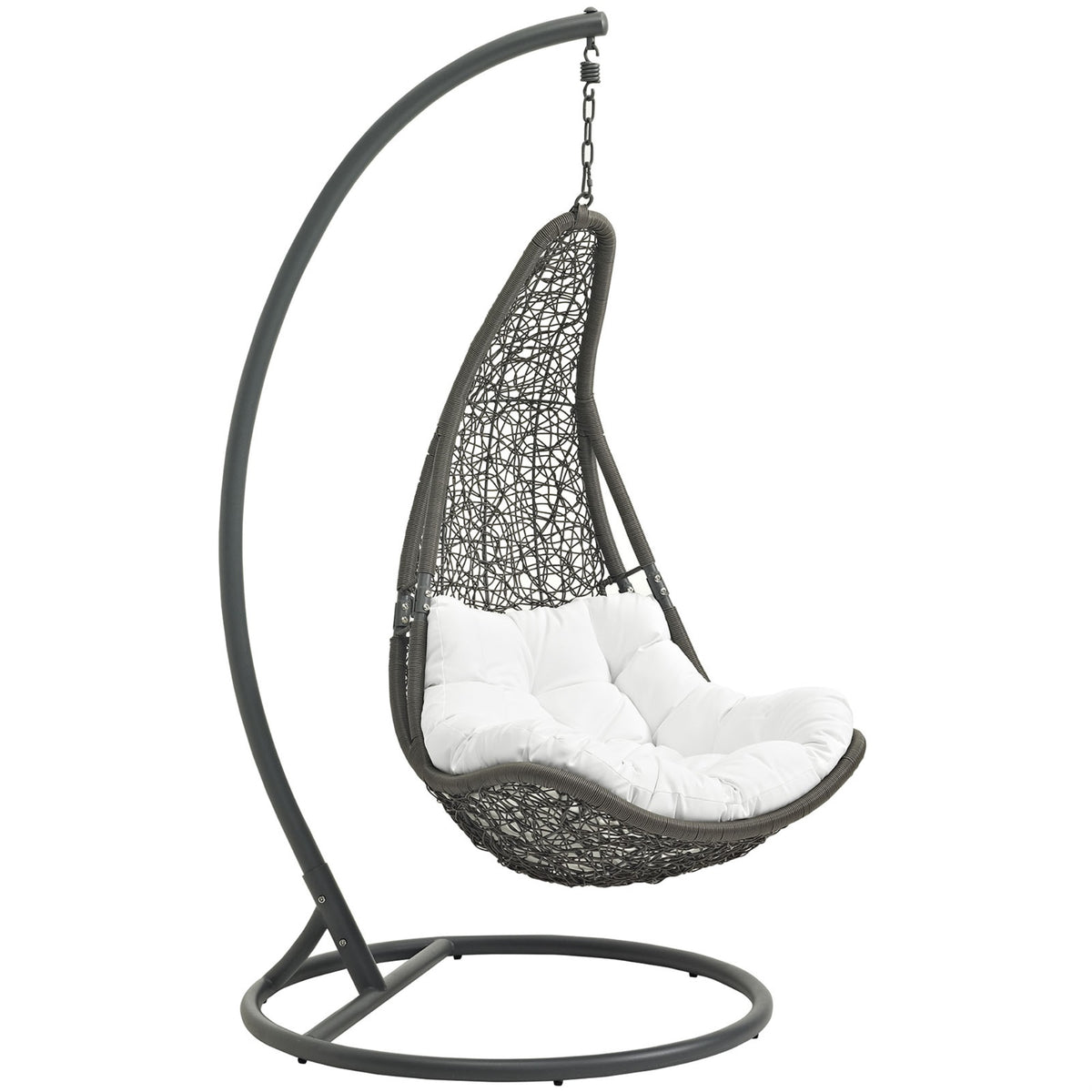 Abate Swing Chair - Tranquil Outdoor/Indoor Relaxation | Synthetic Rattan Weave | All-Weather Cushion | Durable Steel Frame | UV