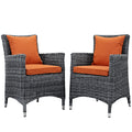 Summon 2 Piece Outdoor Patio Sunbrella Dining Set  Canvas Tuscan