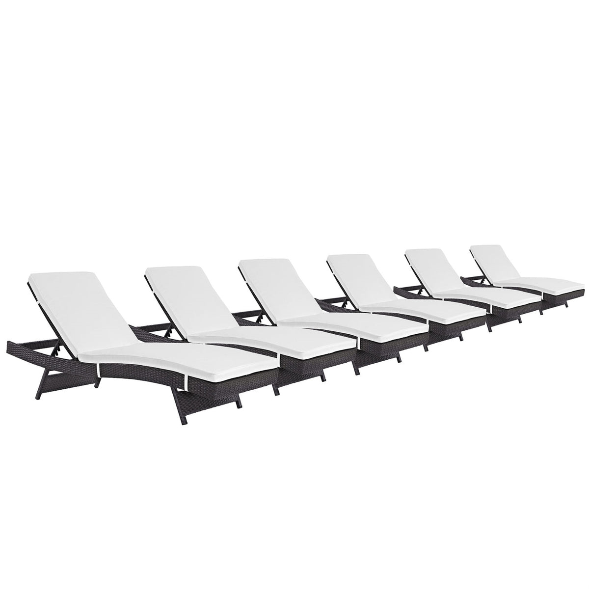 Convene Outdoor Sectional: Durable Rattan Lounge Chair Set - Weather-Resistant Cushions - Ideal for Patio, Backyard, Poolside Ga