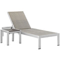 Shore 2 Piece Outdoor Patio Set  Silver Gray