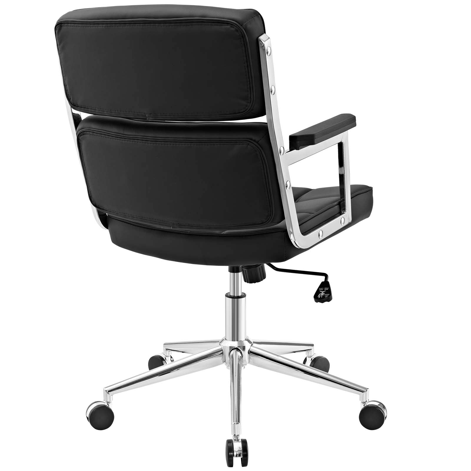 Modway Portray High Back Faux Leather Tall Modern Office Chair In Black
