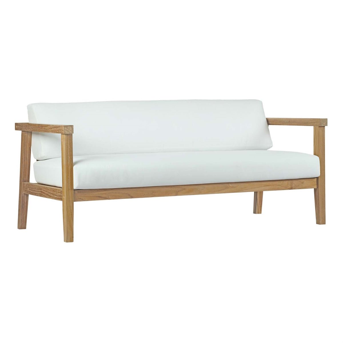 Bayport Teak Outdoor Patio Set - Ultimate Relaxation in Nature. Durable Teak Wood Construction. Slanted Backs for Added Comfort.