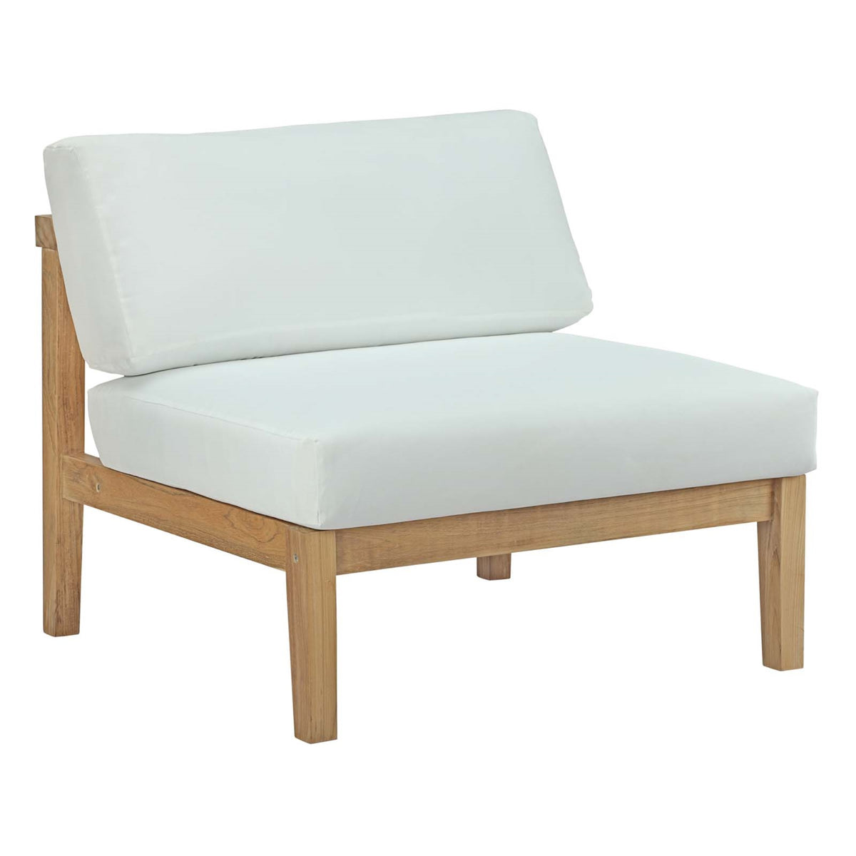 Bayport Teak Outdoor Collection - Durable and Stylish Patio Set for Relaxing Outdoors. Includes One Bayport Armless Piece.