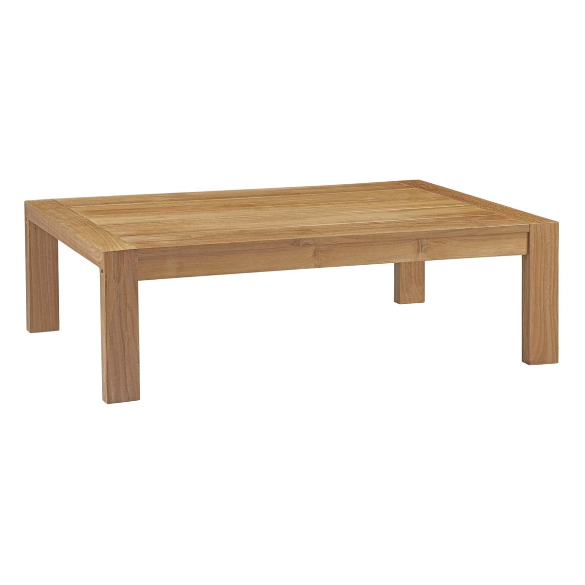 Upland Teak Wood Outdoor Patio Coffee Table - Durable & Stylish Furniture for Balconies, Patios, and Gardens. Resilient Against 