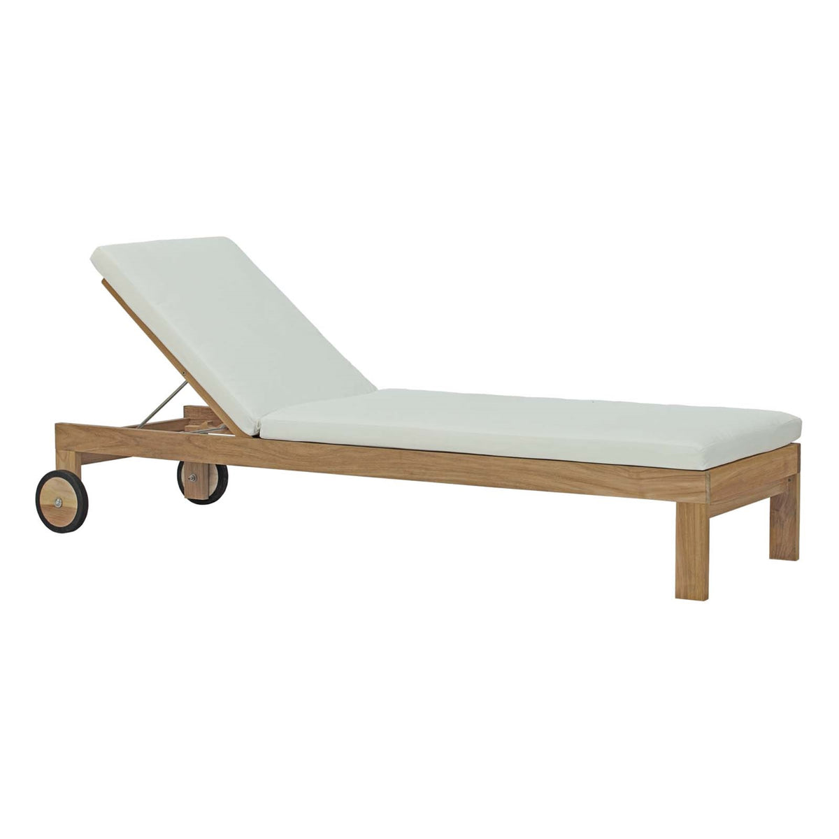 Upland Teak Wood Outdoor Patio Chaise Lounge Chair - Durable and Stylish Furniture for Your Outdoor Space