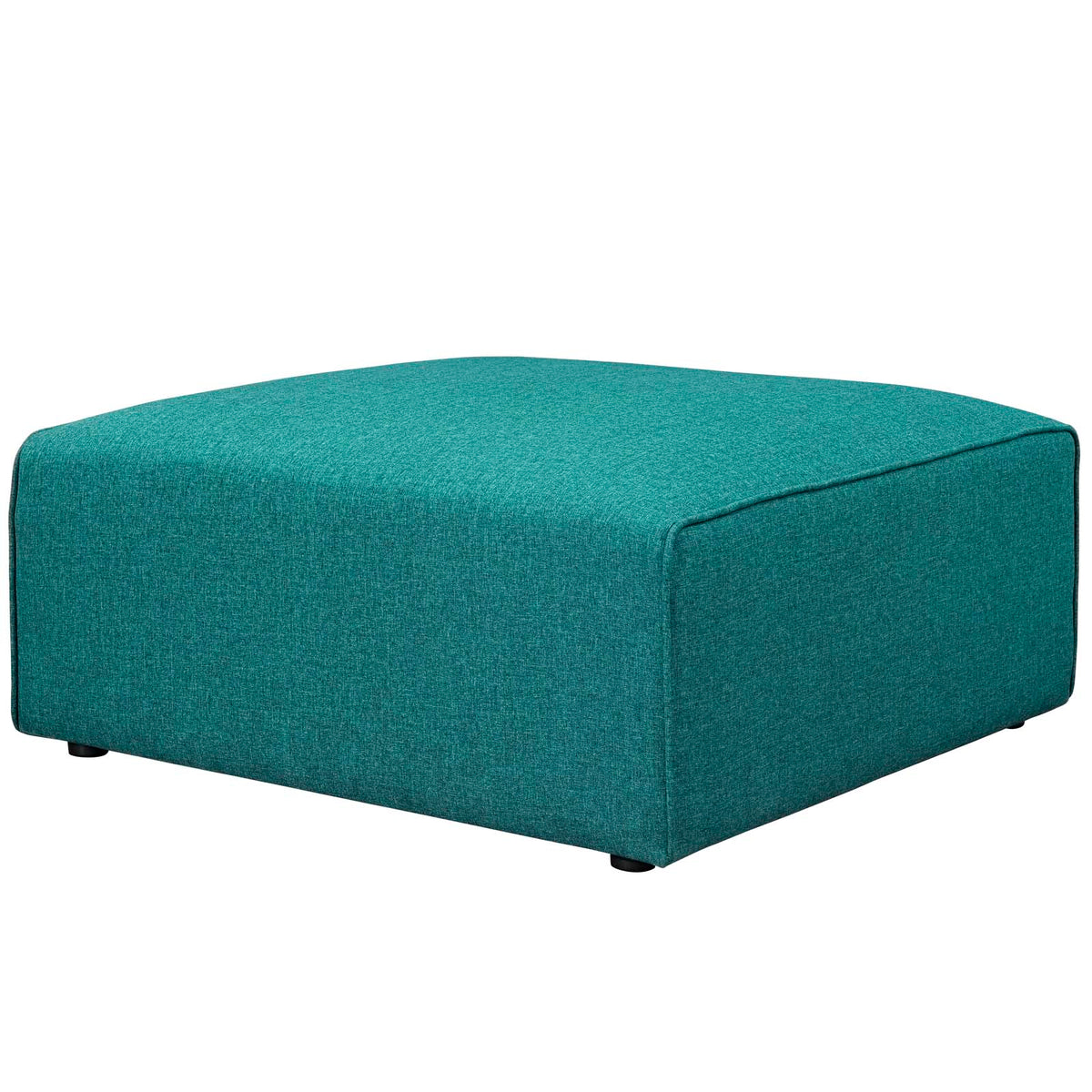 Mingle Fabric Ottoman  Teal