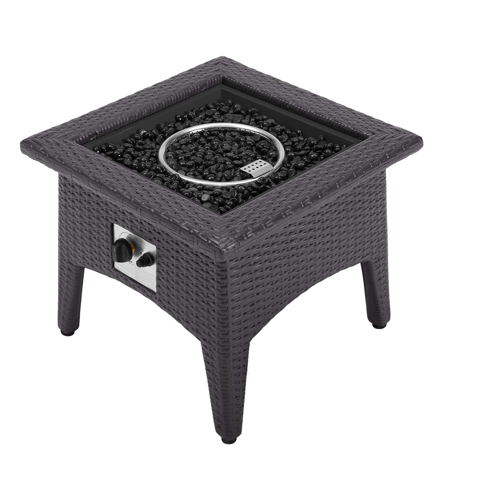 Vivacity Outdoor Patio Fire Pit Table - Espresso