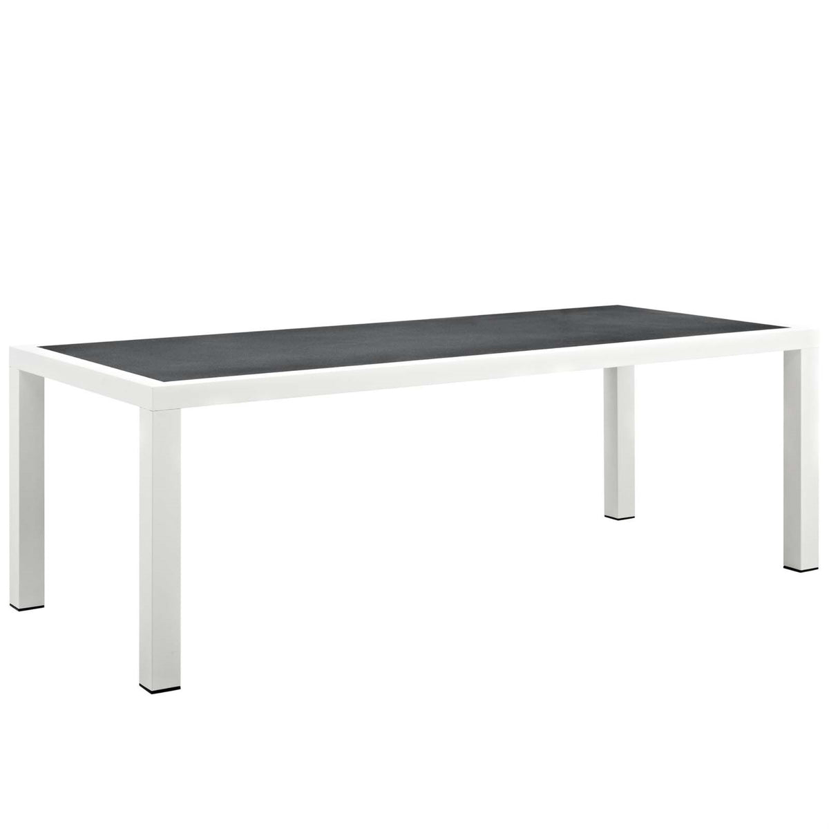 Stance Outdoor Patio Dining Furniture Collection - Stance 90.5'' Dining Table: Contemporary Design, Aluminum Frame, Spray Stone 