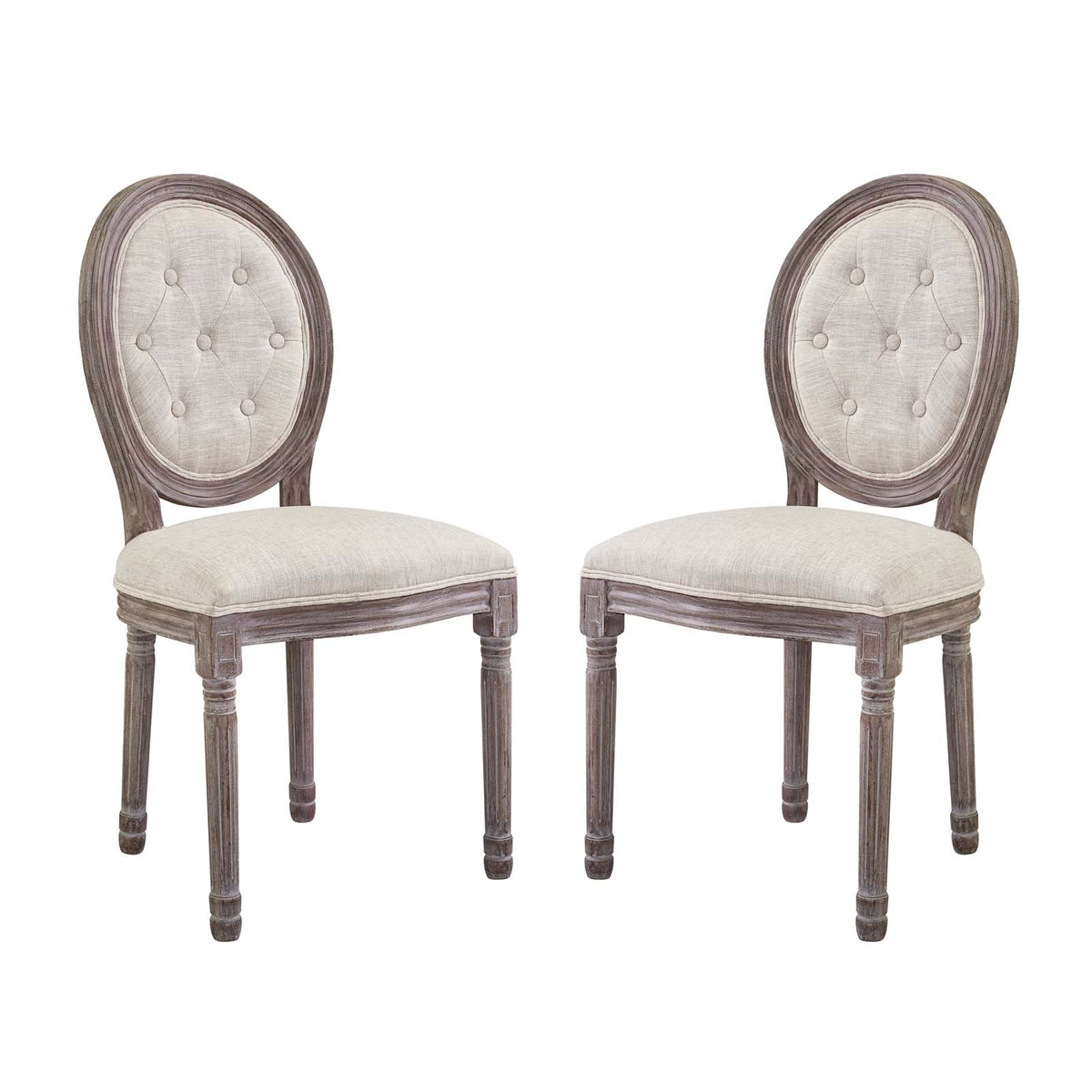Luxurious Arise Dining Side Chair Set - Elegant Vintage French Design