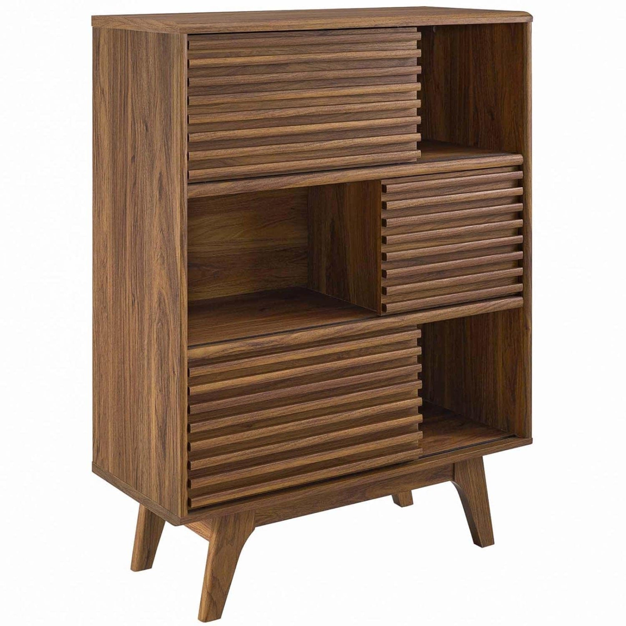 Yardlio ''Render Three-Tier Display Storage Cabinet Stand - Timeless Mid-Century Design