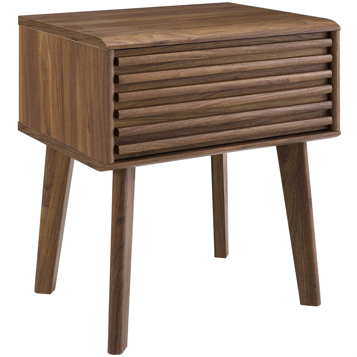Yardlio ''Render End Table Nightstand: Timeless Mid-Century Charm with Storage