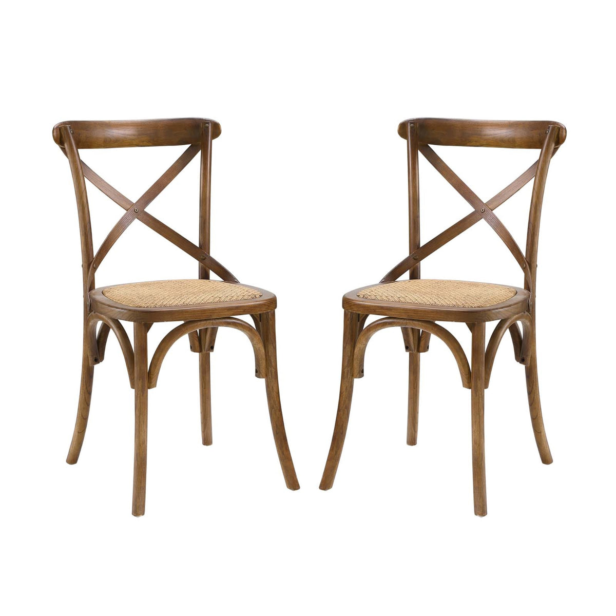 Rustic Charm Dining Side Chair Set  Nostalgic Design, Wooden Backrest, Tapered Legs  Perfect For Country Cottages And Urban Dw