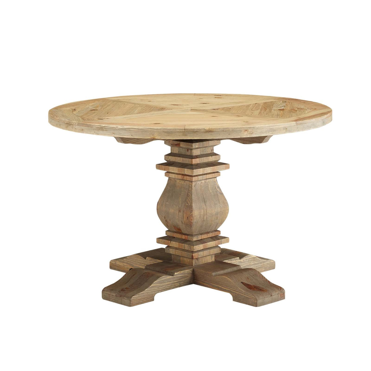 Exquisite Column Dining Table - Perfect for Modern Farmhouse, Rustic, Industrial, or Ranch Style Homes - Solid Pine Wood - 47'' 