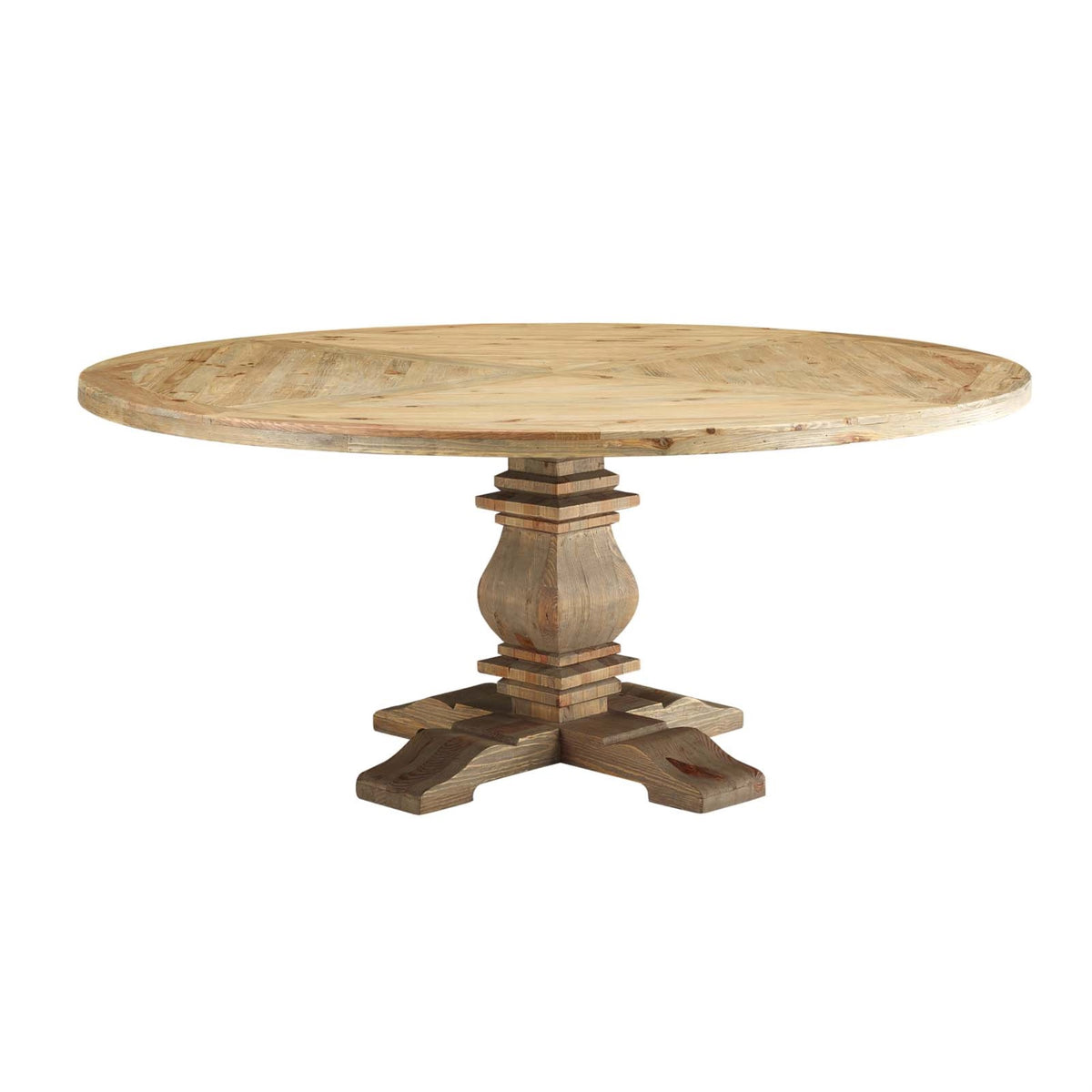 Exquisite Column Dining Table - Perfect for Modern Farmhouse, Rustic, Industrial, or Ranch Style Homes - Solid Pine Wood - Spaci