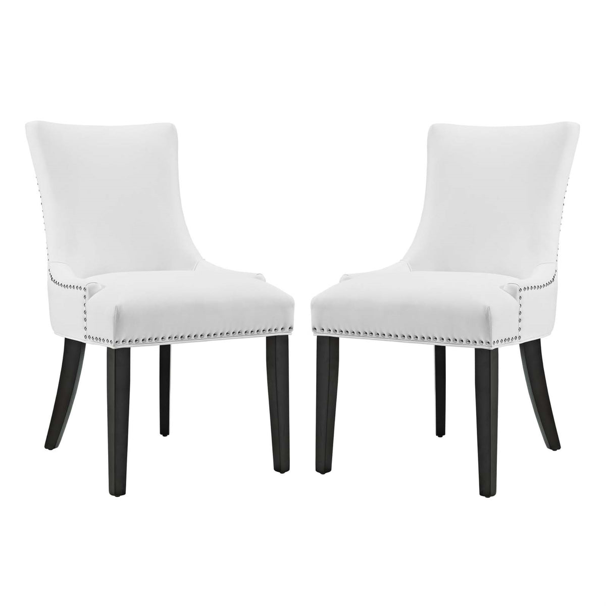 Marquis Dining Chair - Exquisite Charm & Elegance | Button Tufted Design | Antique Copper Nailhead Trim | Comfortable & Durable 