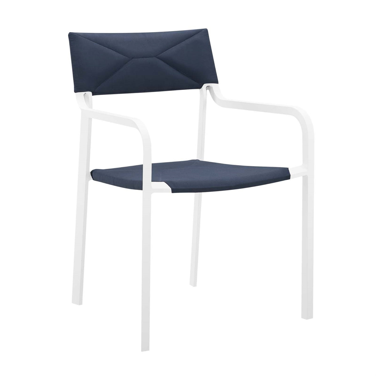 Raleigh Outdoor Patio Dining Armchair - Sleek & Minimalist Design, All-Weather UV Resistant Fabric, Stackable & Easy to Store, 3