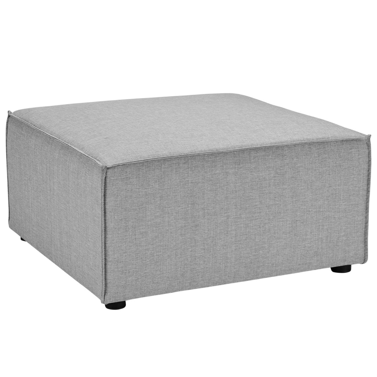 Outdoor Patio Saybrook Upholstered Sectional Sofa Ottoman - Comfortable and Contemporary - Water and UV-Resistant - Gray