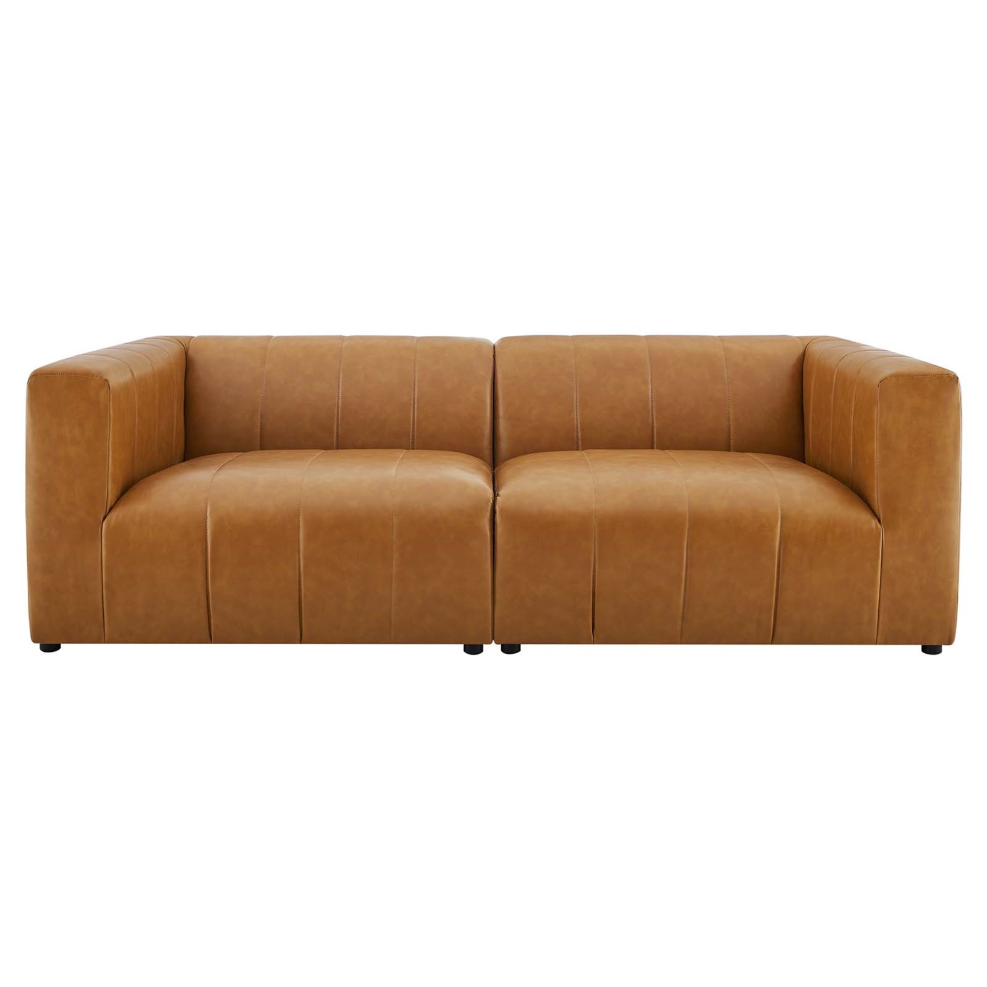Bartlett Vegan Leather 2-Piece Loveseat Tan