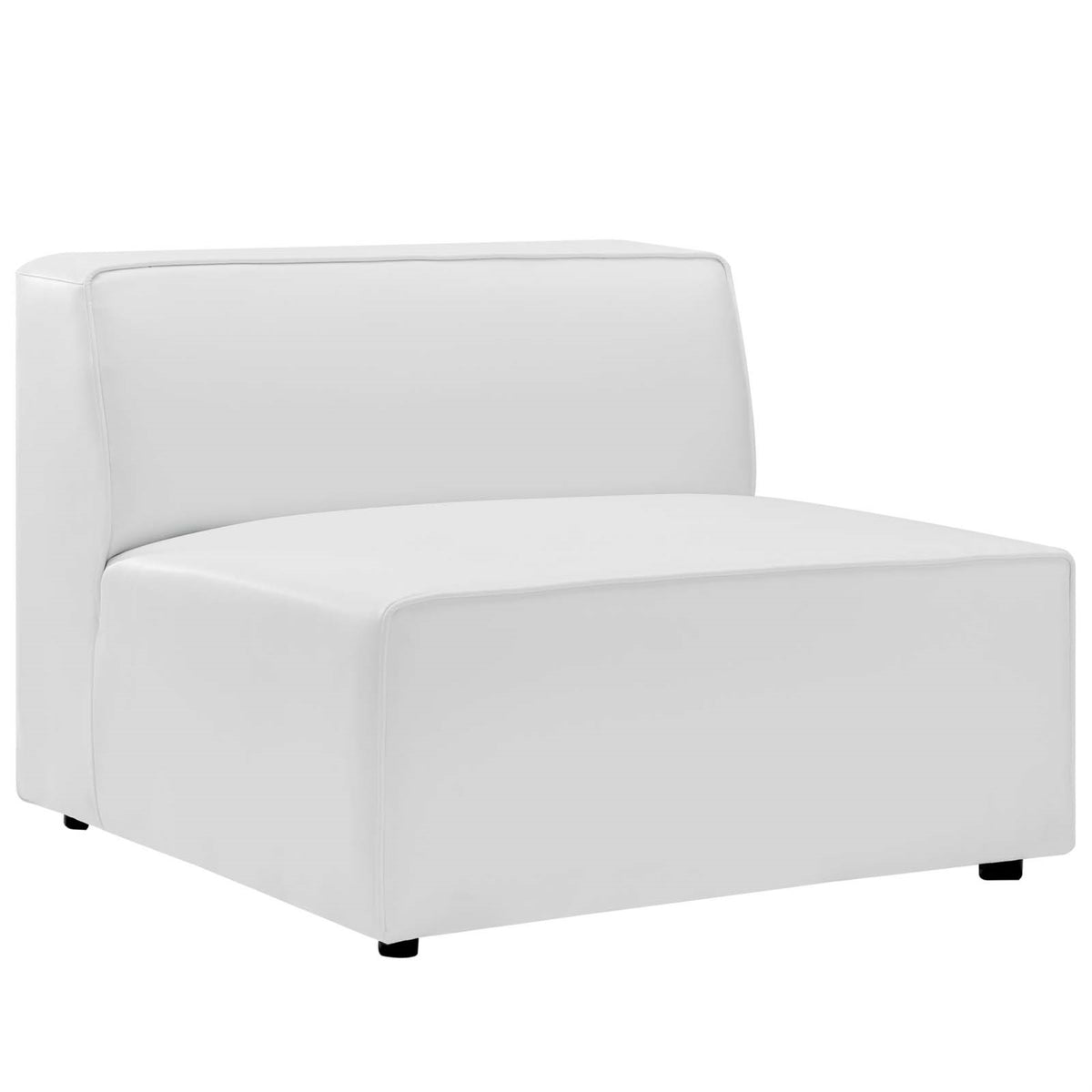 Mingle Vegan Leather Armless Chair - Ultimate Comfort & Style, Spacious & Visually Unobstructed Seating, Adjustable & Versatile,