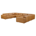 Restore 8Piece Vegan Leather Sectional Sofa Tan