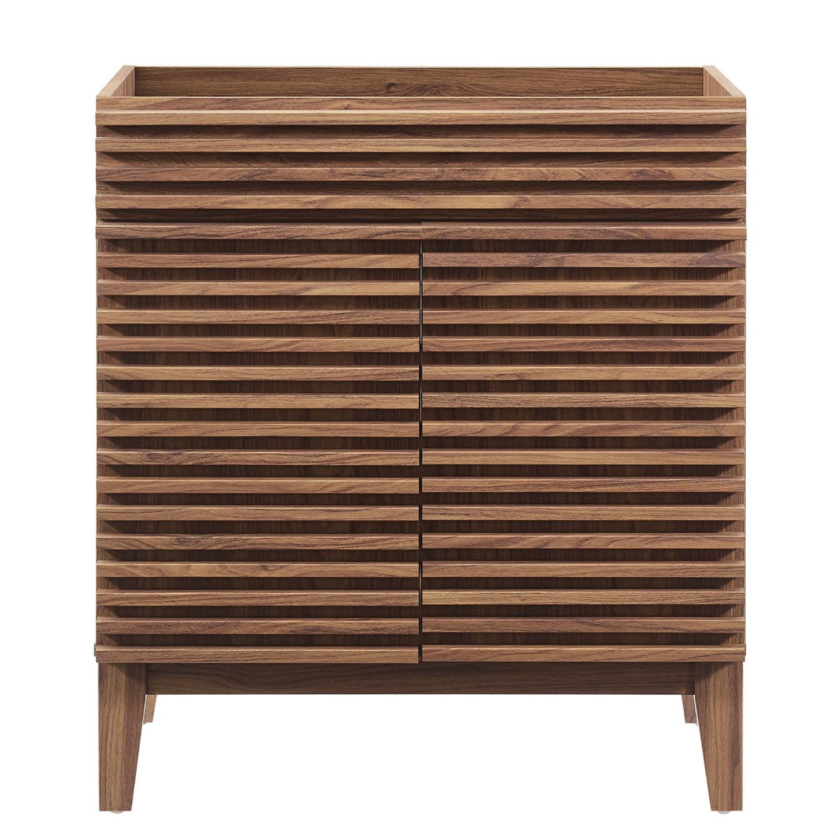 Ergode 30'' Vanity Cabinet - Mid-Century Aesthetics - Durable Particleboard Frame - Sleek Laminate Finish - Adjustable Storage S