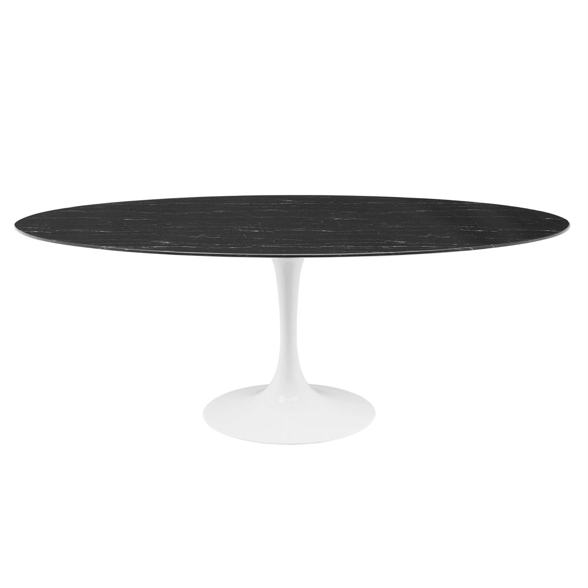 Lippa 78 Oval Artificial Marble Dining Table