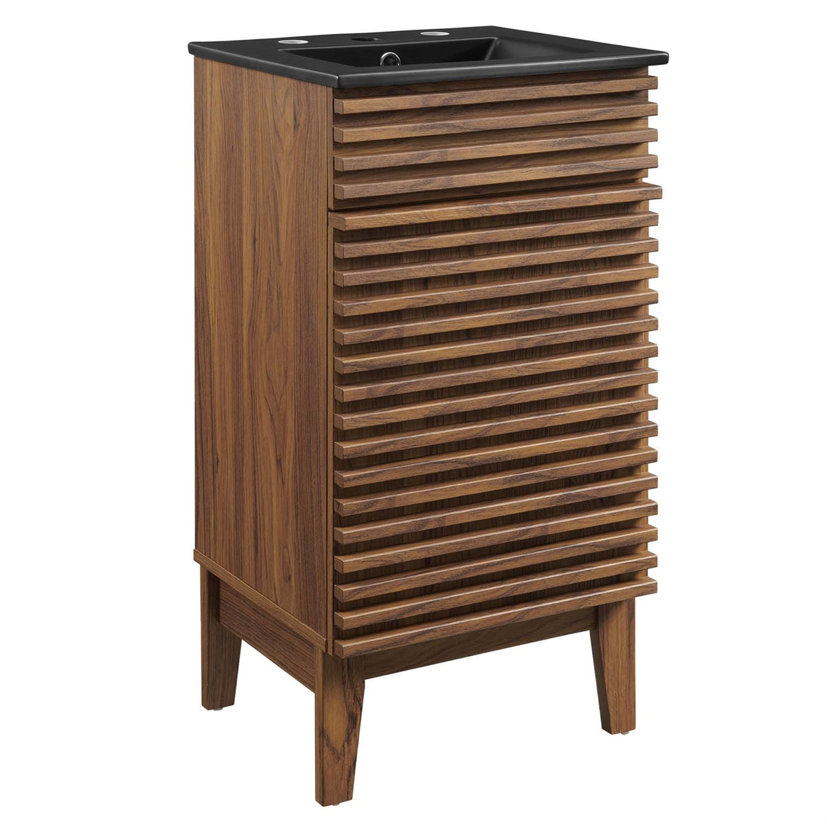 Casafoyer 18'' Vanity with Ceramic Basin & Storage Shelf - Modern Design, Sturdy Construction