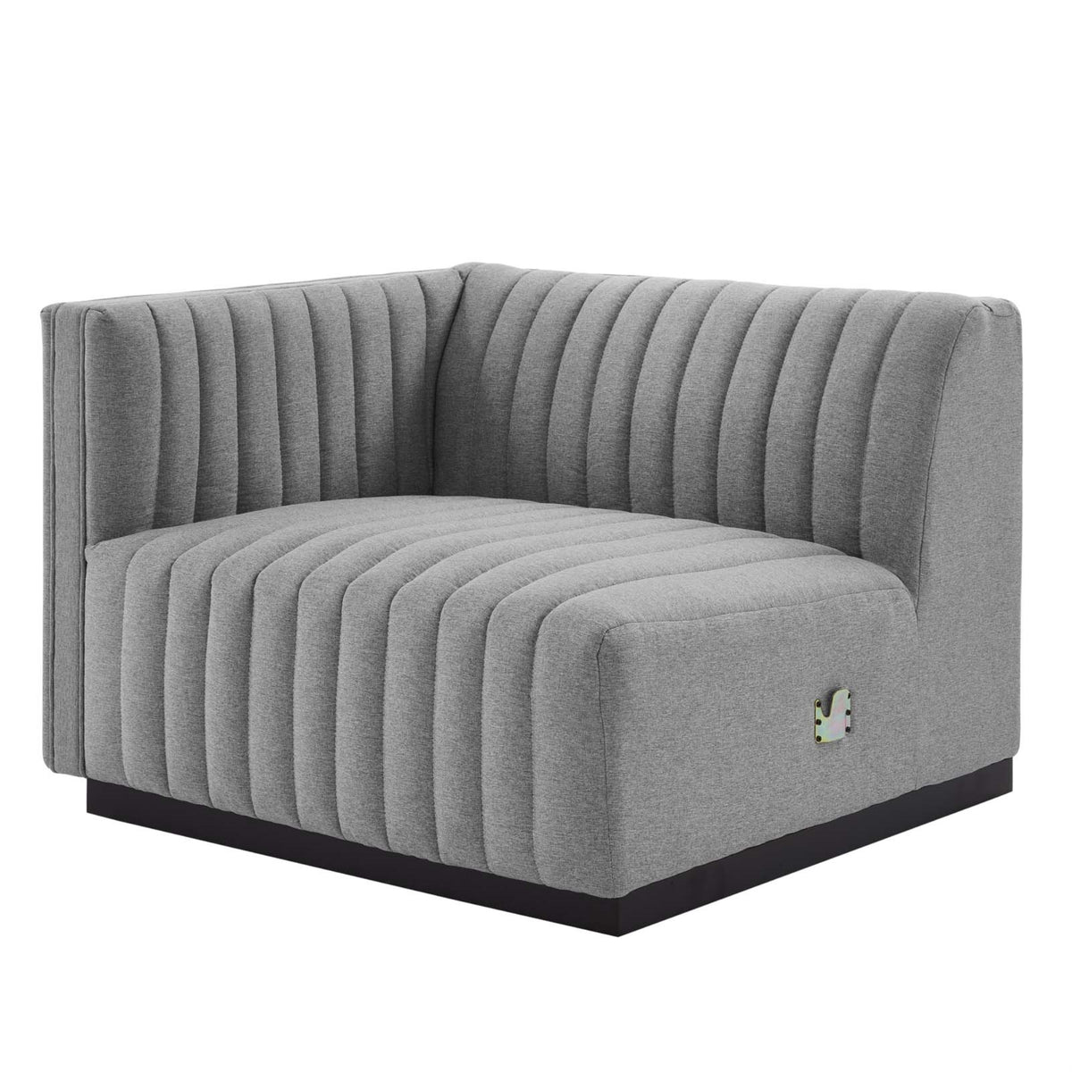 Contemporary Charm: Conjure Channel Tufted Left-Arm Chair with Upholstered Fabric