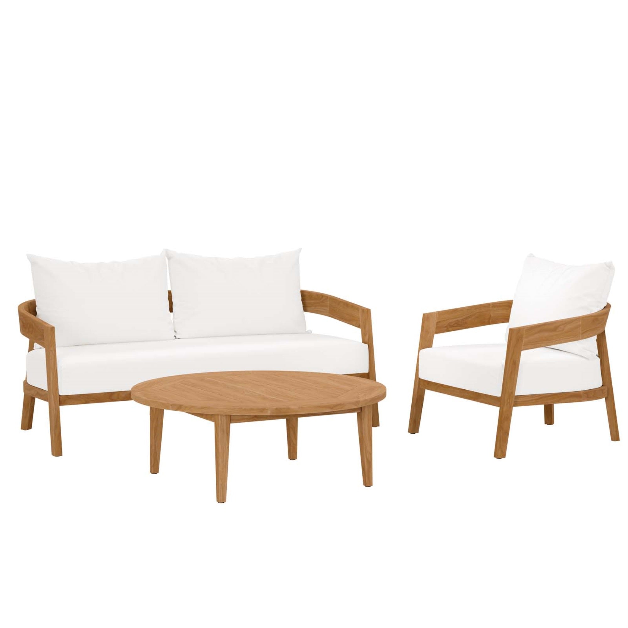 Brisbane 3-Piece Teak Wood Outdoor Patio Outdoor Patio Set