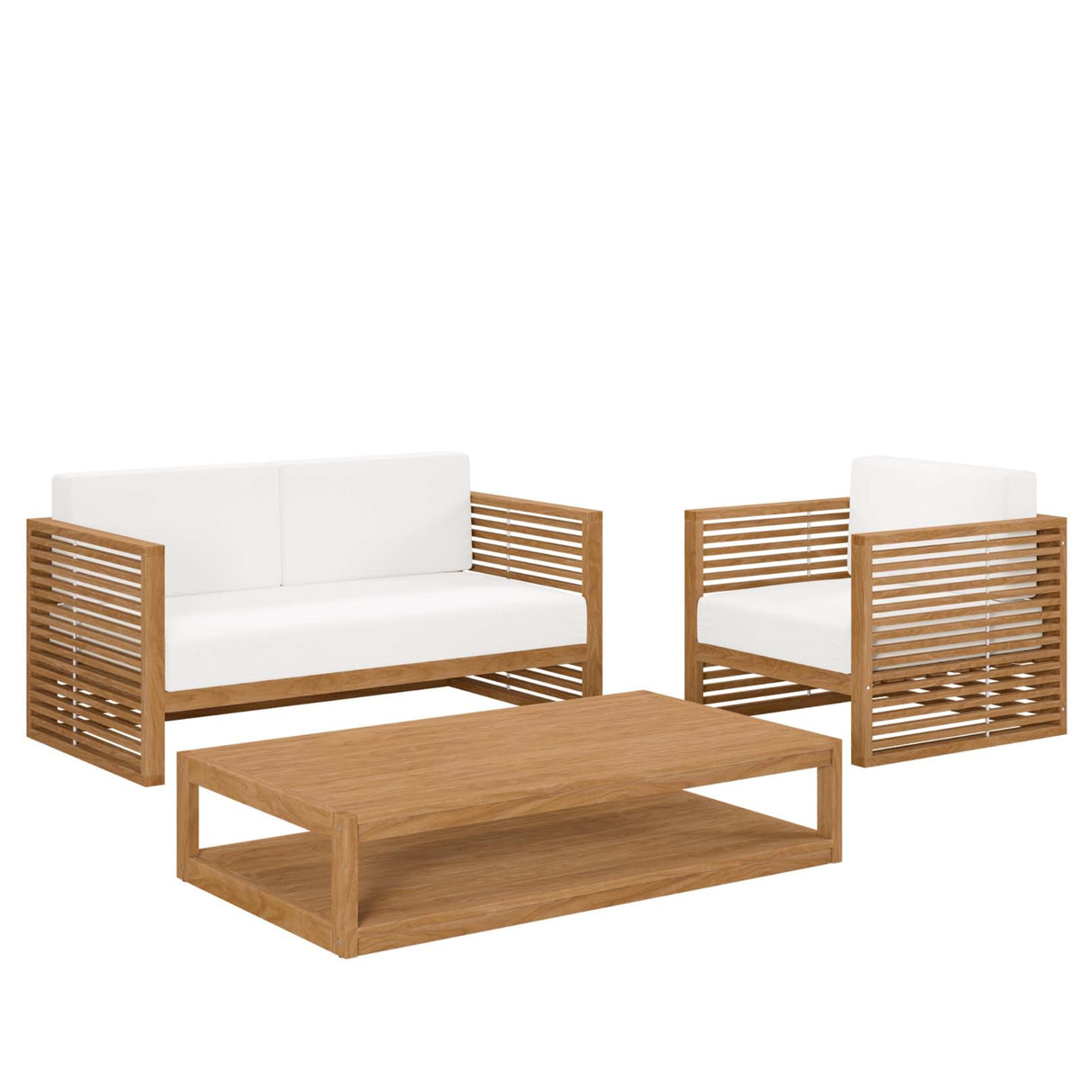 Carlsbad Teak Wood Outdoor Patio Furniture Set - Comfort and Style in One