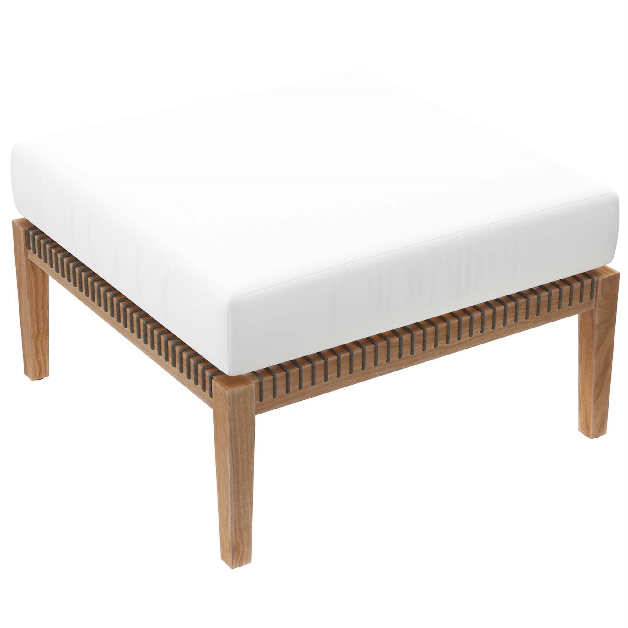 Clearwater Outdoor Patio Ottoman: Coastal Charm and Ultimate Relaxation