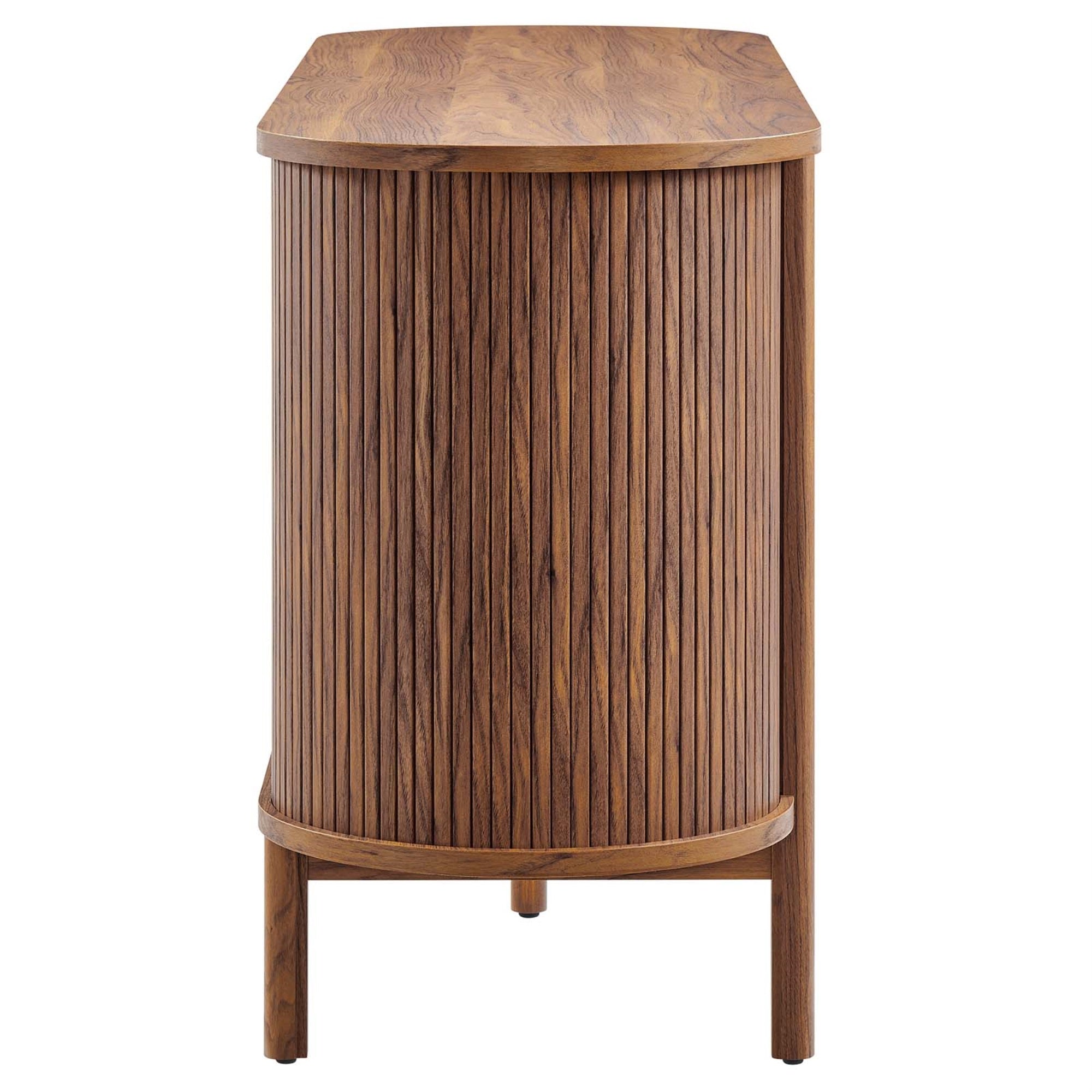 Modway Cadence 63 Inch Fluted Sideboard - Versatile Buffet Stand - Modern TV Console - Credenza with Storage - Entryway Cabinet - High TV Stand