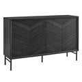 'Ergode Chevron Sideboard - Versatile & Stylish with Geometric Chevron Design, Ample Storage Space, Durable Construction''