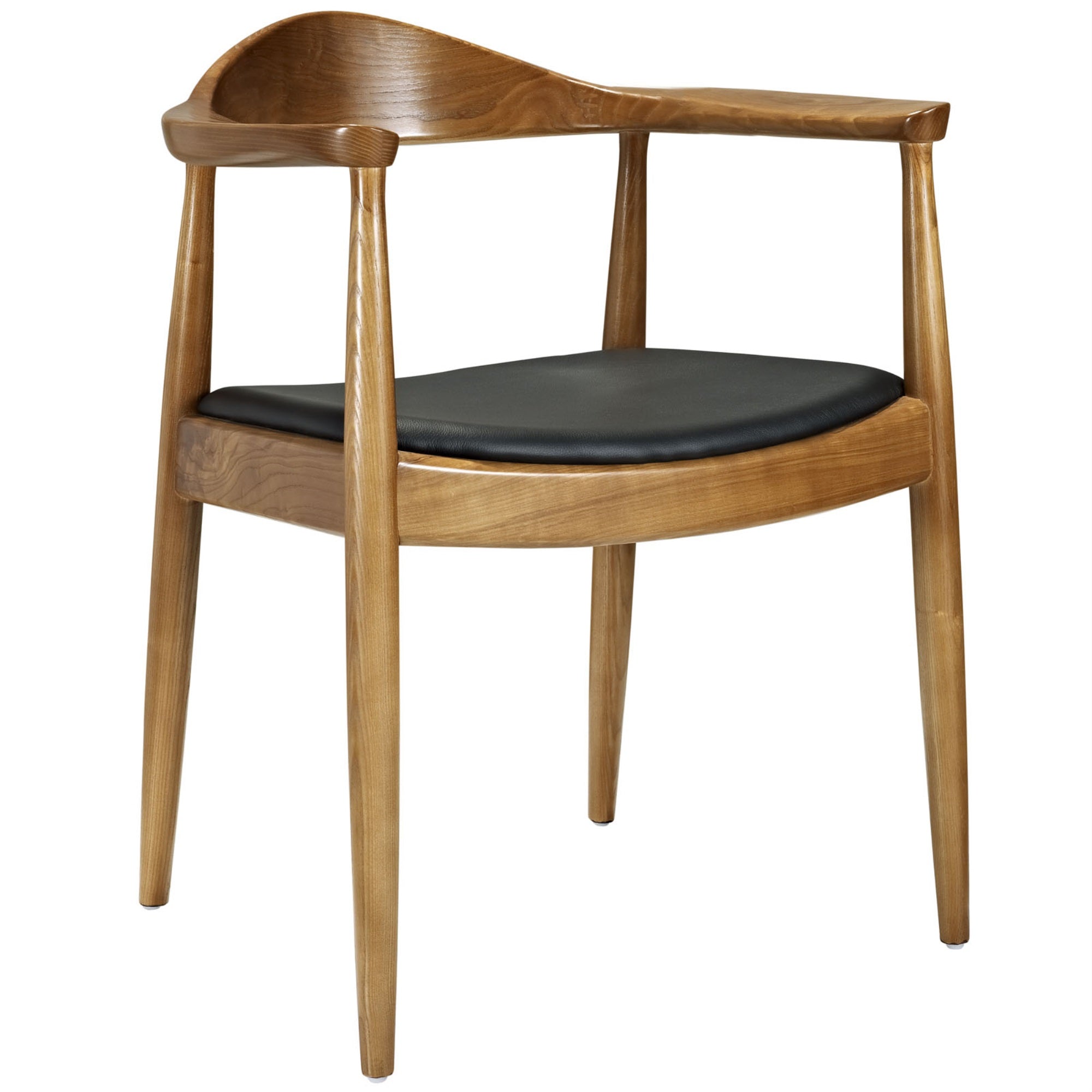 'Presidential Chair: Exquisite Elegance and Enduring Comfort - Hans Wegner Style Round Chair Set - Polished Wood - Symbol of So