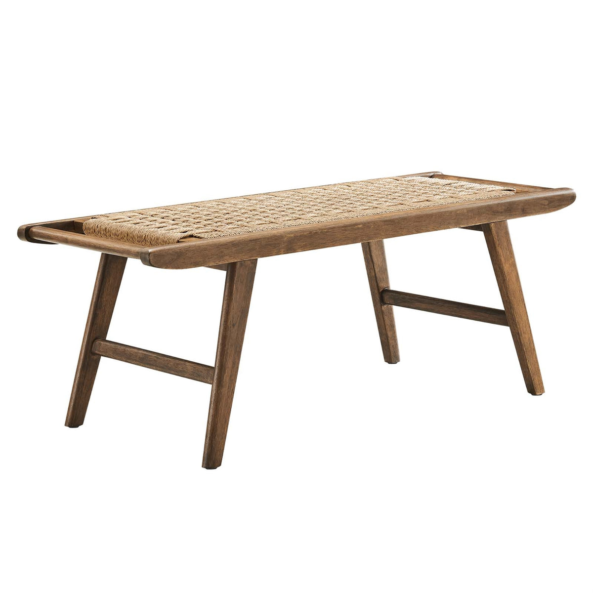 Saoirse 47'' Wove Rope Wood Bench
