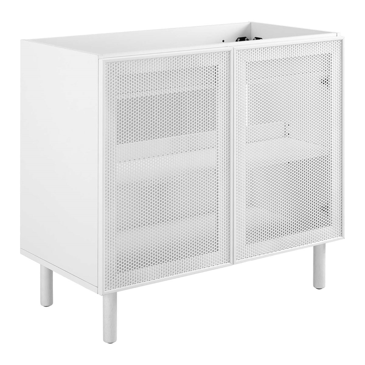 Calla 36'' Perforated Metal Bathroom Vanity Cabinet (Sink Basin Not Included)