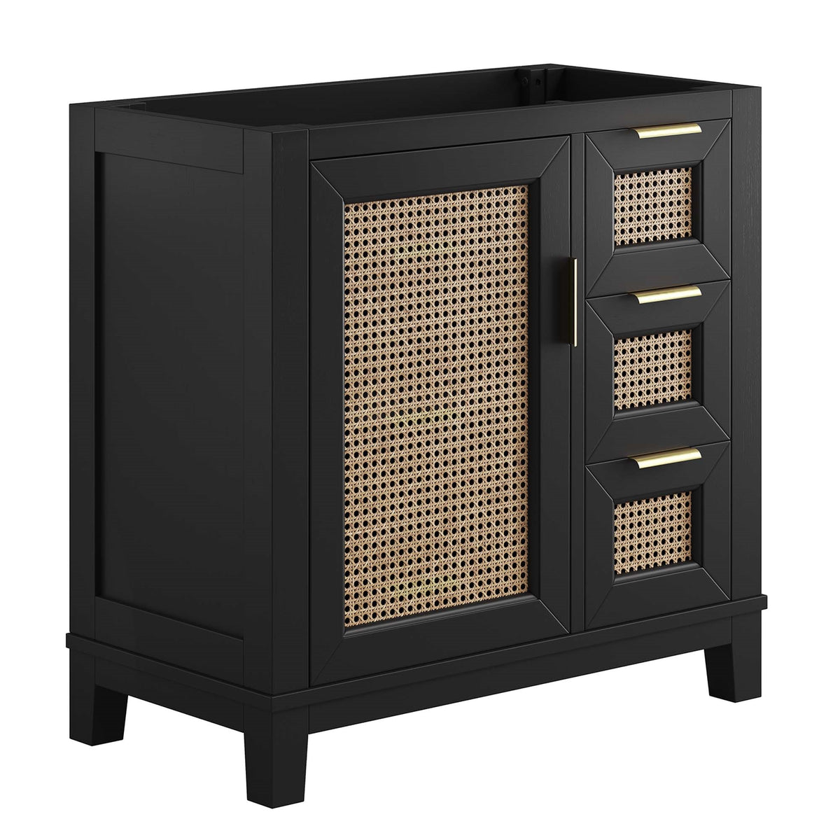 Dixie 36 Solid Wood Bathroom Vanity Cabinet (Sink Basin Not Included)
