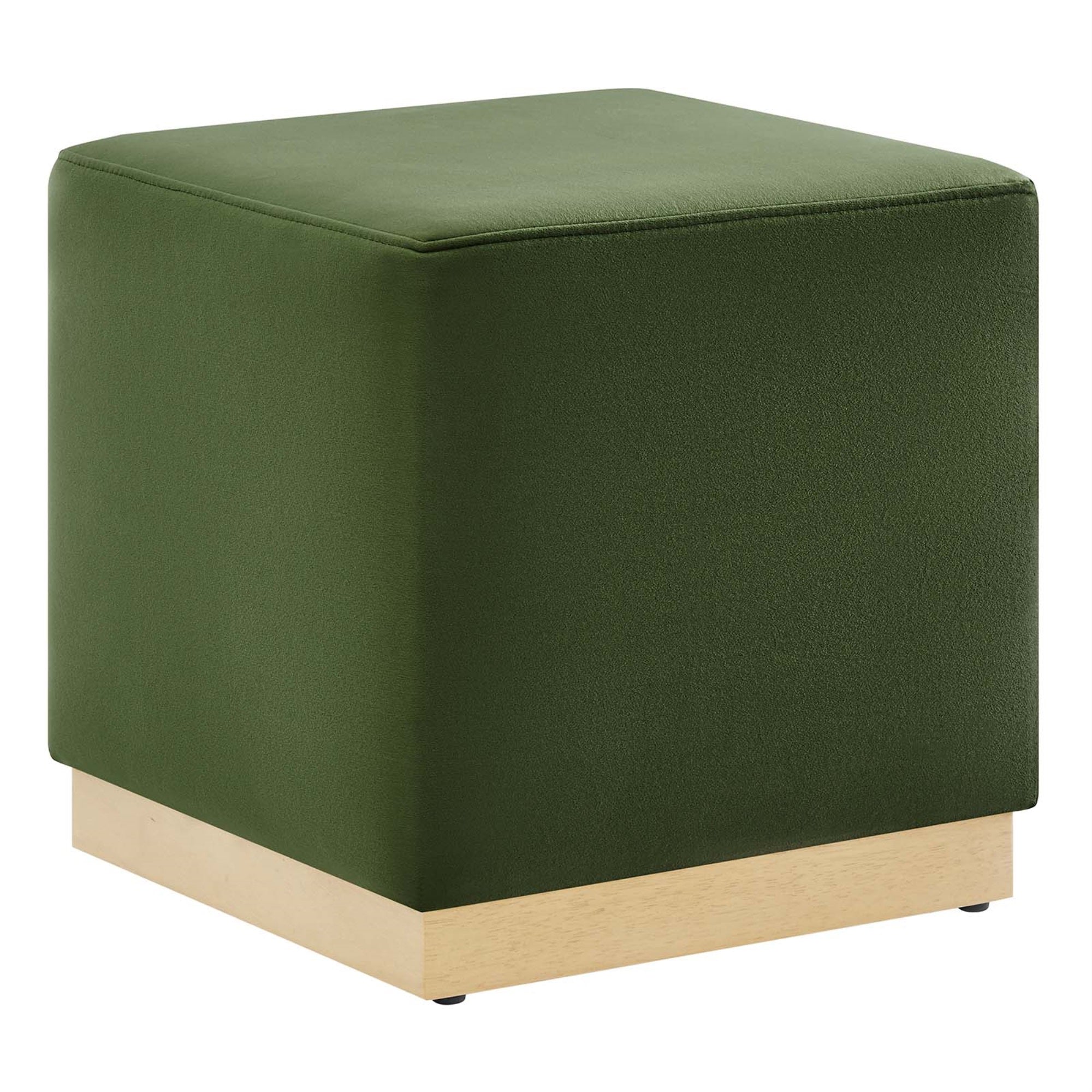 Tilden 17'' Square Performance Velvet Upholstered Ottoman
