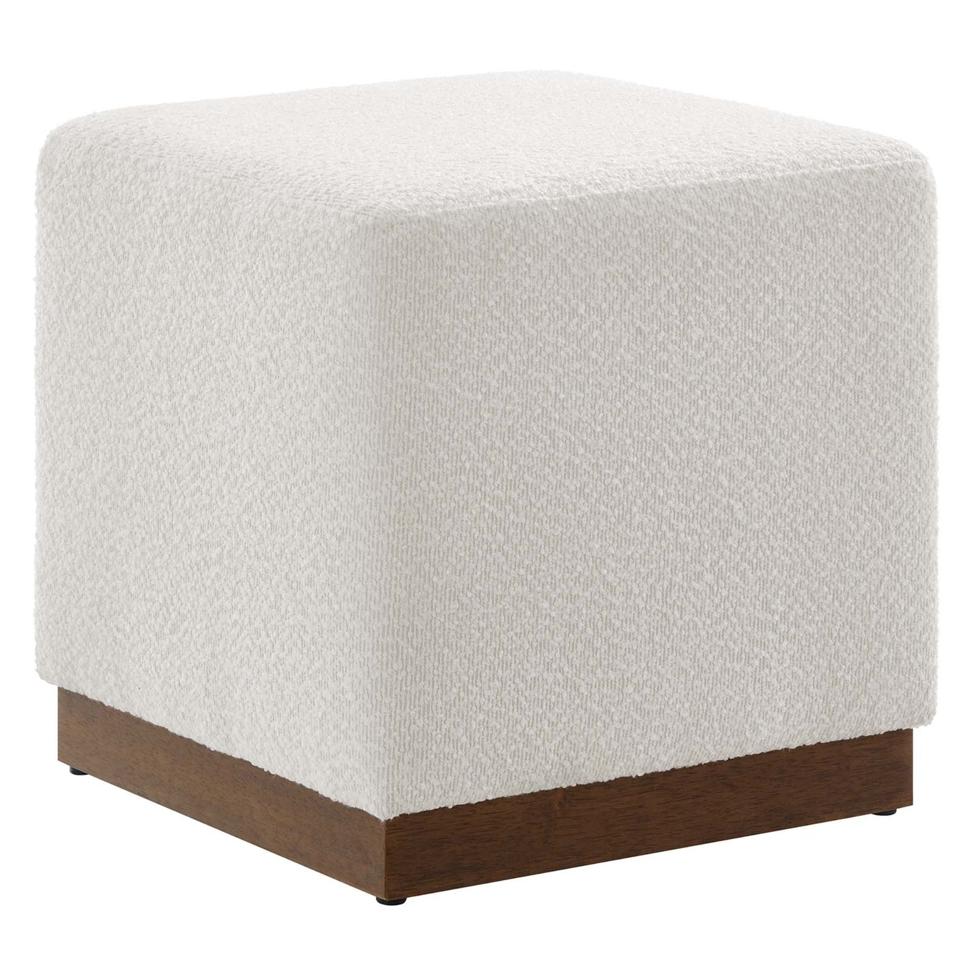 Tilden 17'' Square Boucle Upholstered Ottoman