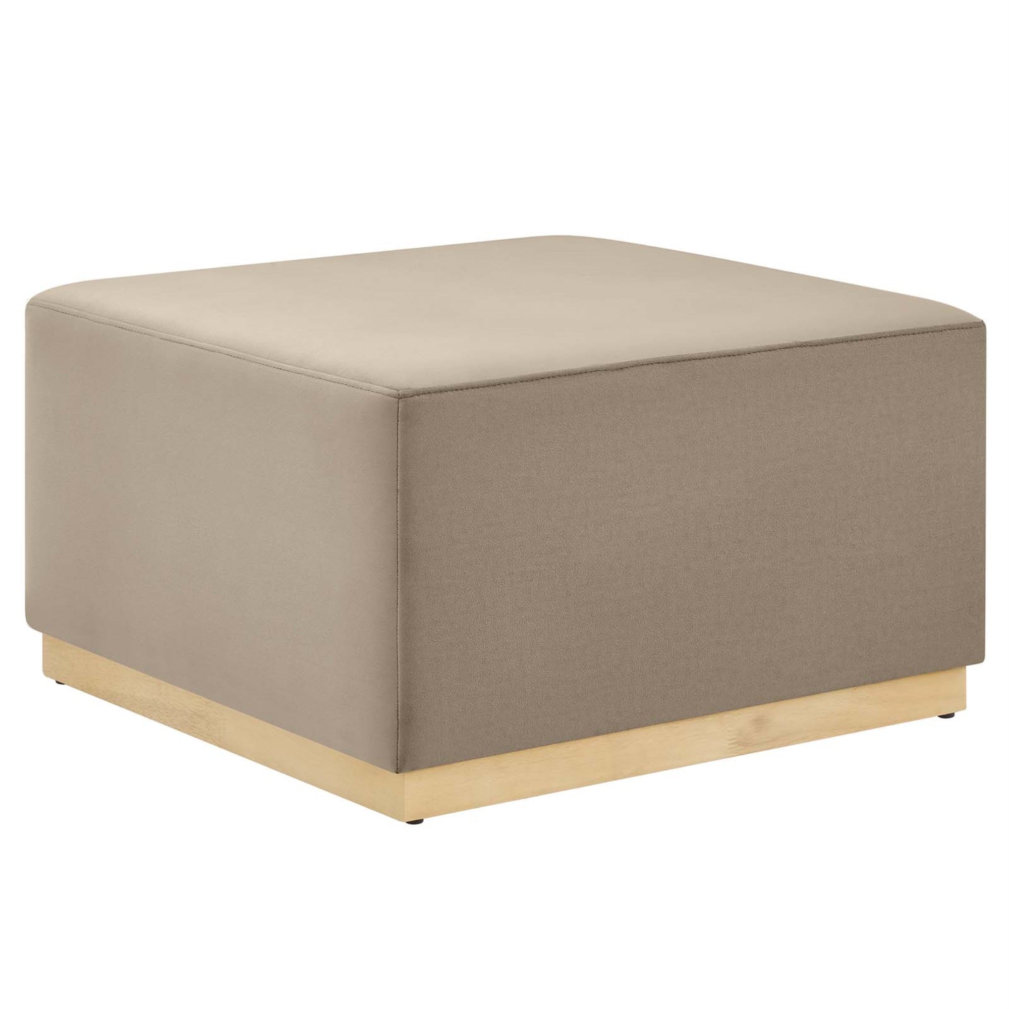Tilden Large 28'' Square Performance Velvet Upholstered Ottoman