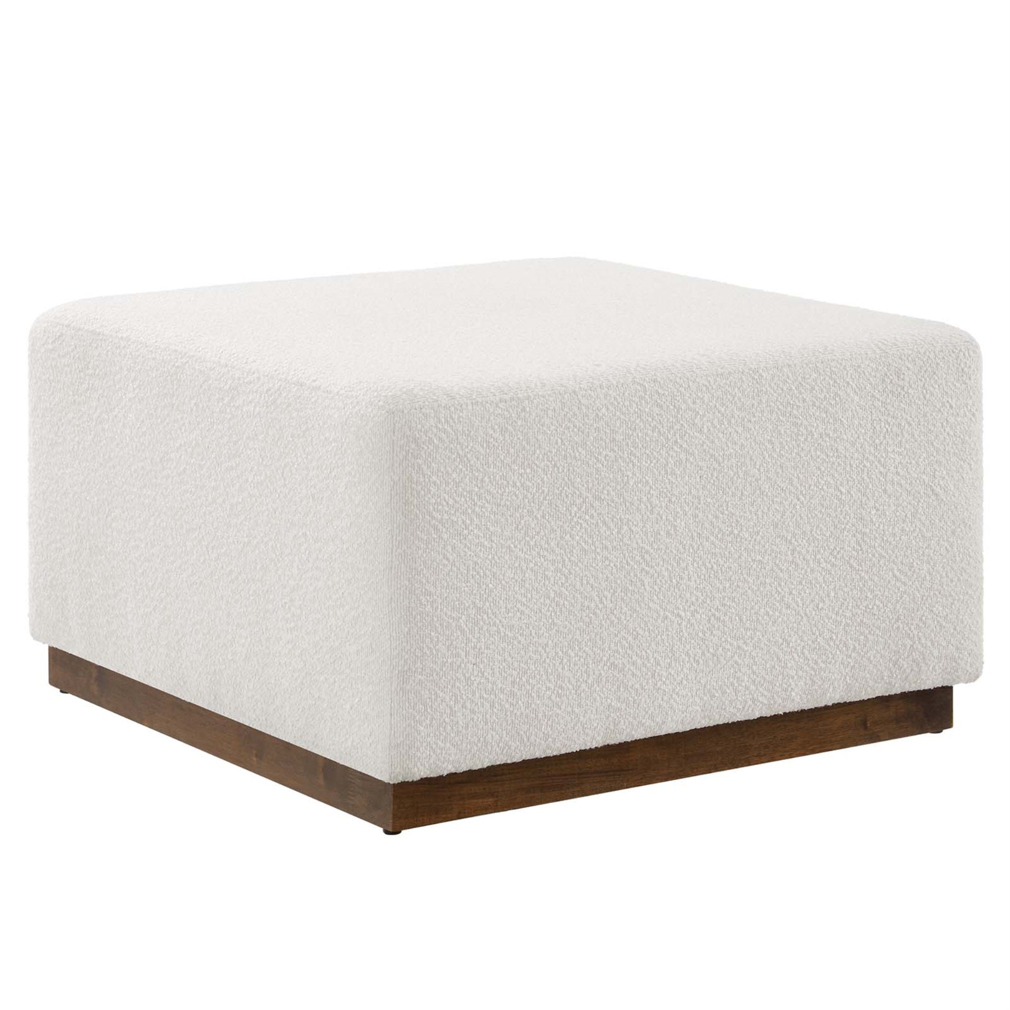 Tilden Large 28'' Square Boucle Upholstered Ottoman