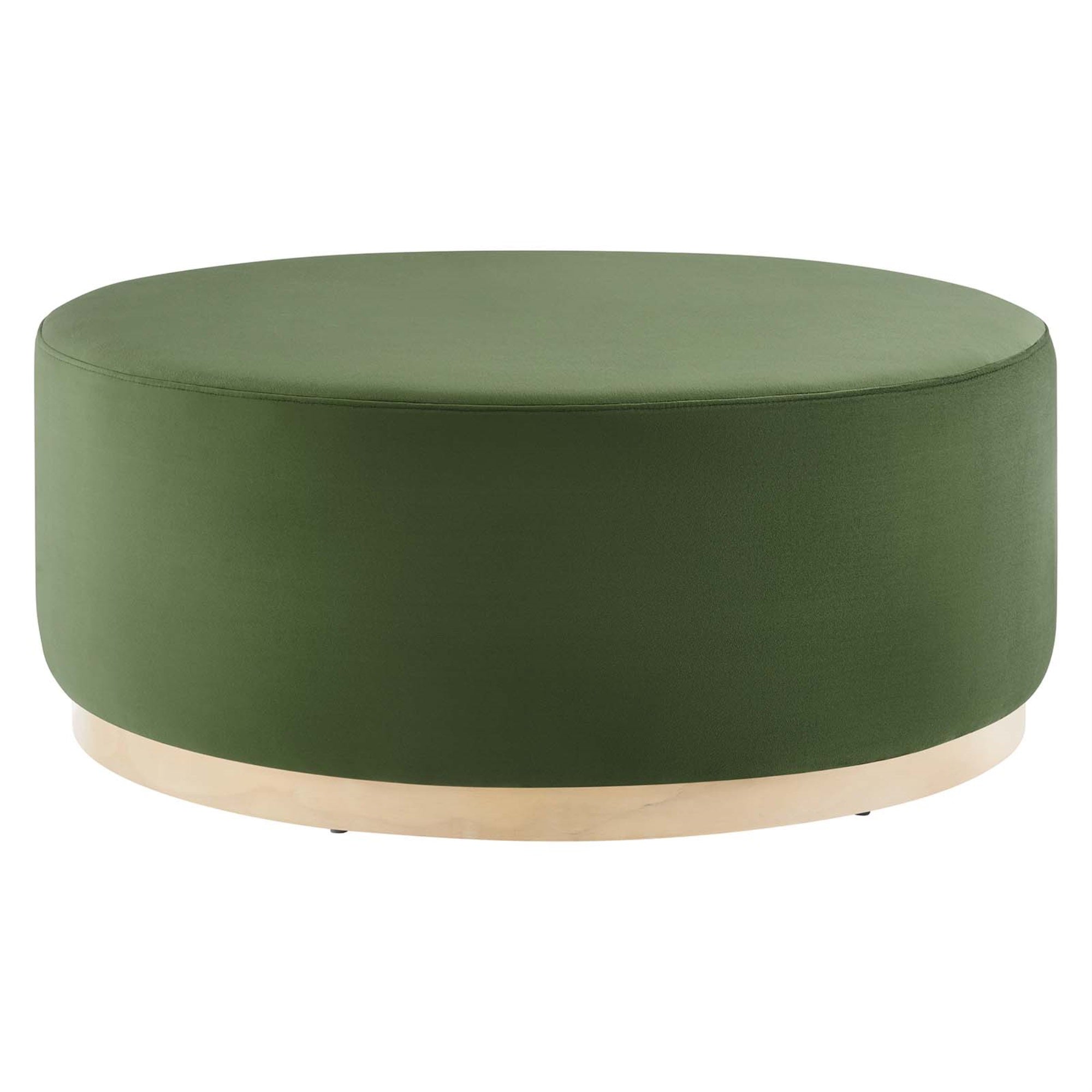 Tilden Large 38'' Round Performance Velvet Upholstered Ottoman