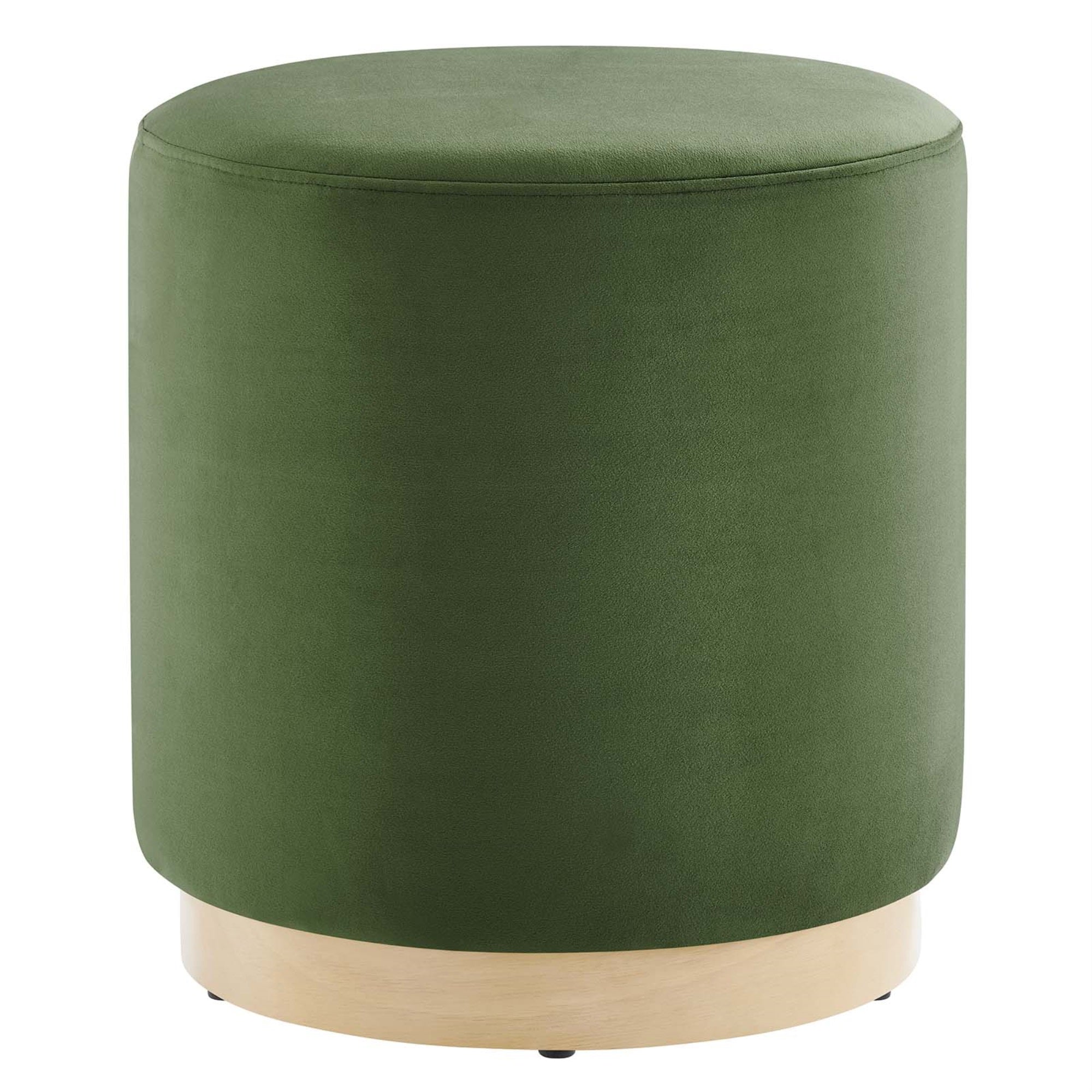 Tilden 16'' Round Performance Velvet Upholstered Ottoman