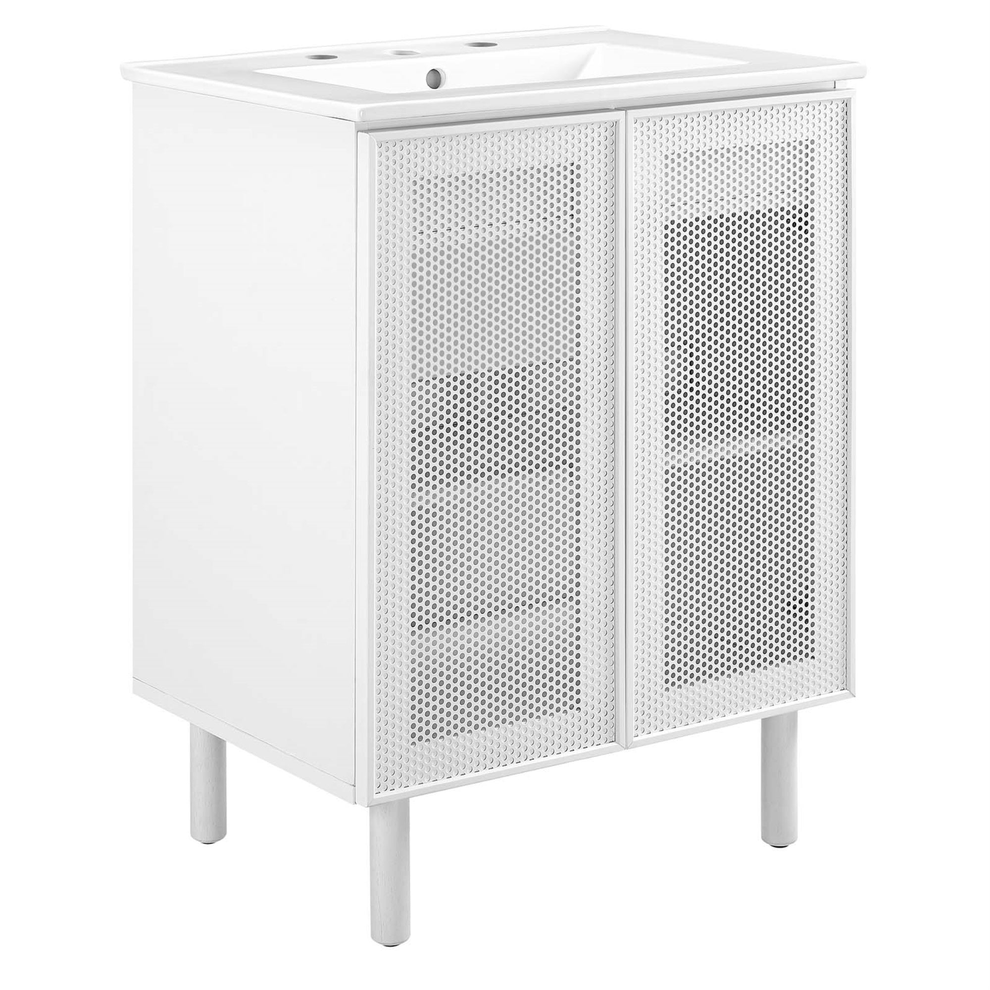 Calla 24'' Perforated Metal Bathroom Vanity