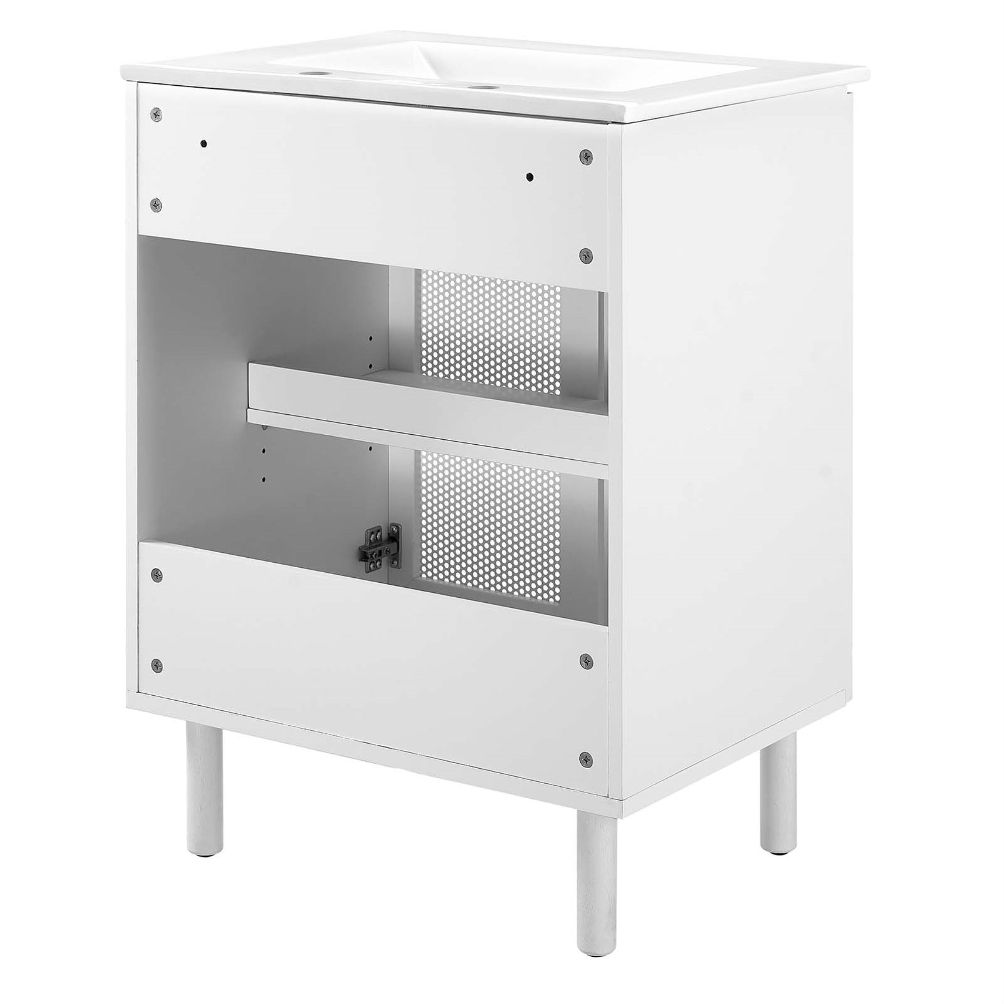 Calla 24'' Perforated Metal Bathroom Vanity