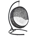 Encase Swing Outdoor Patio Lounge Chair  Espresso White