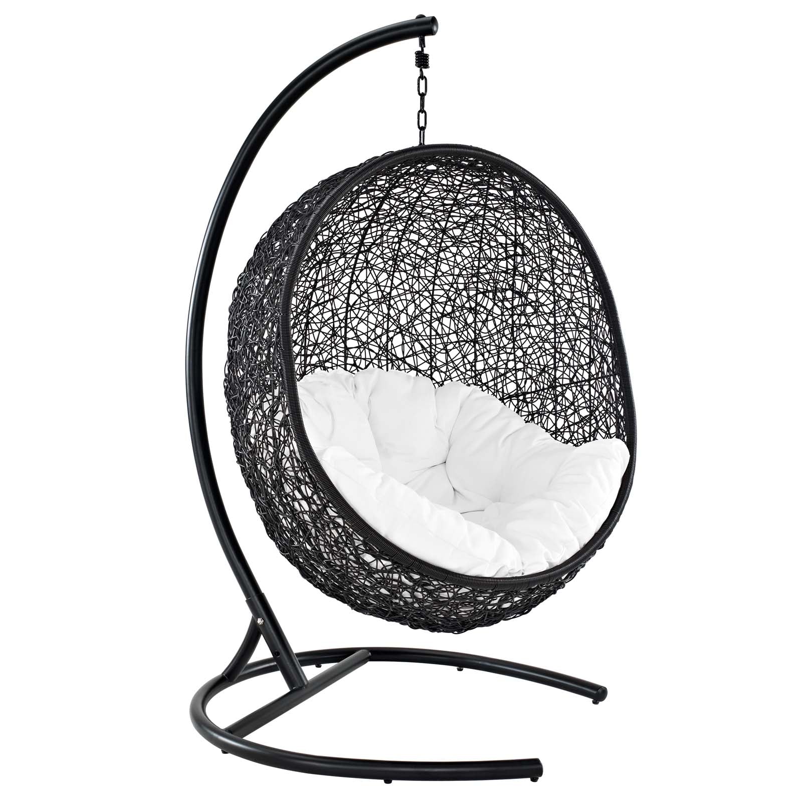 Encase Swing Outdoor Patio Lounge Chair  Espresso White