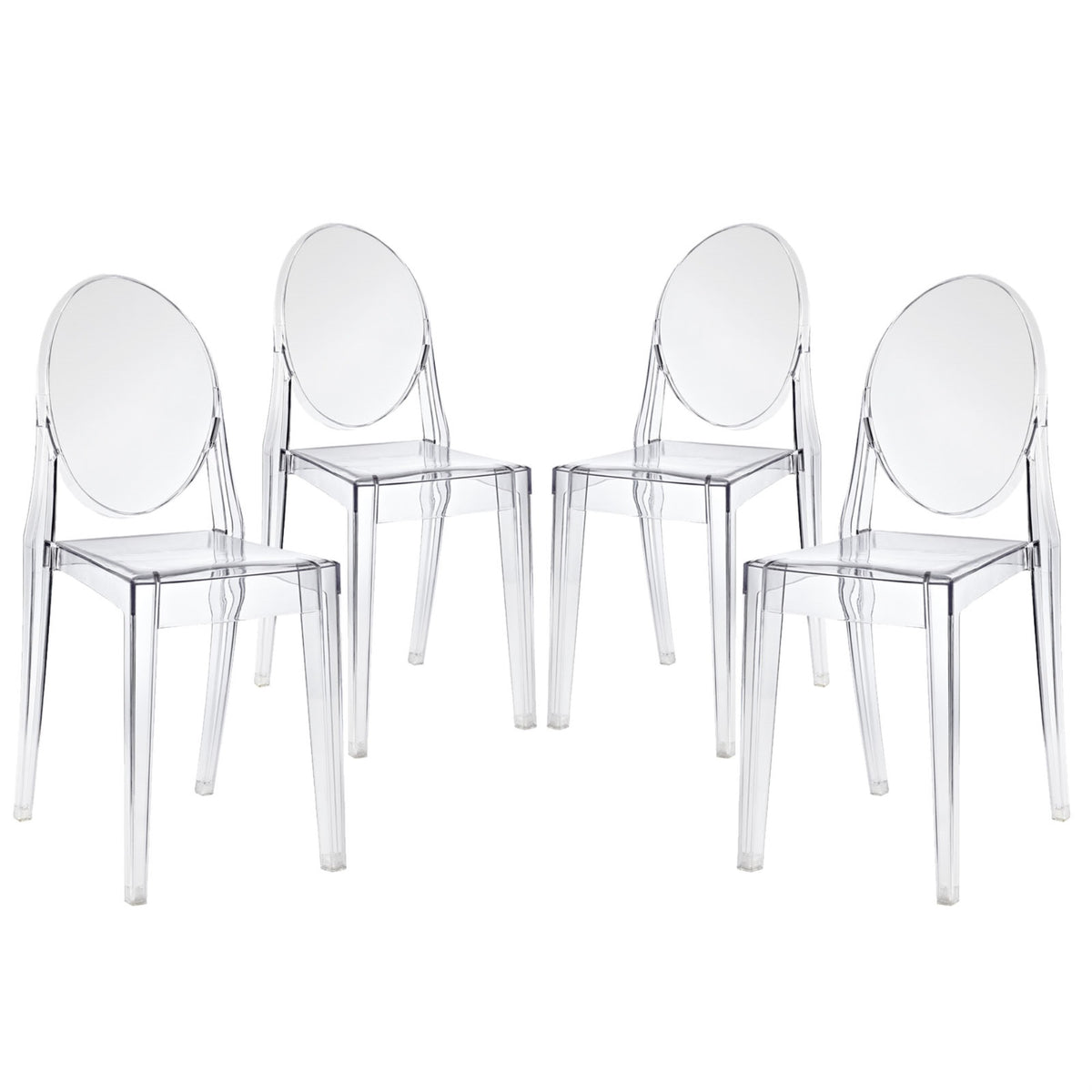 Ethereal Casper Chair Set of 4 - Artistic & Elegant Dining Chairs for Indoor/Outdoor Use