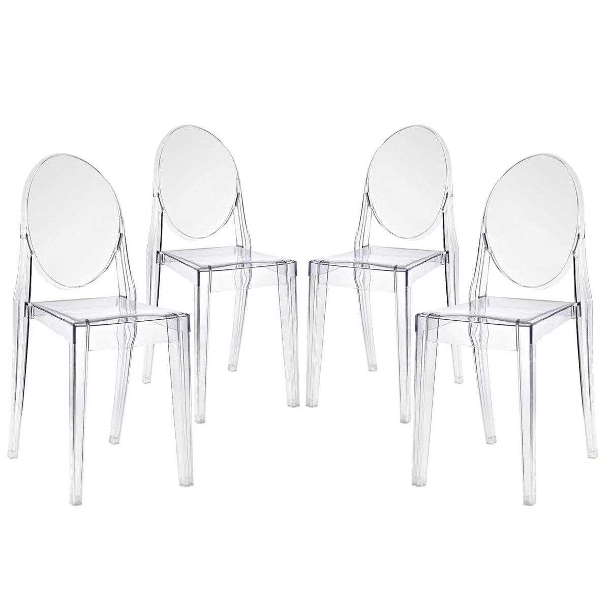 Casafoyer Ethereal Casper Chair Set of 4 | Artistic & Elegant | Indoor/Outdoor