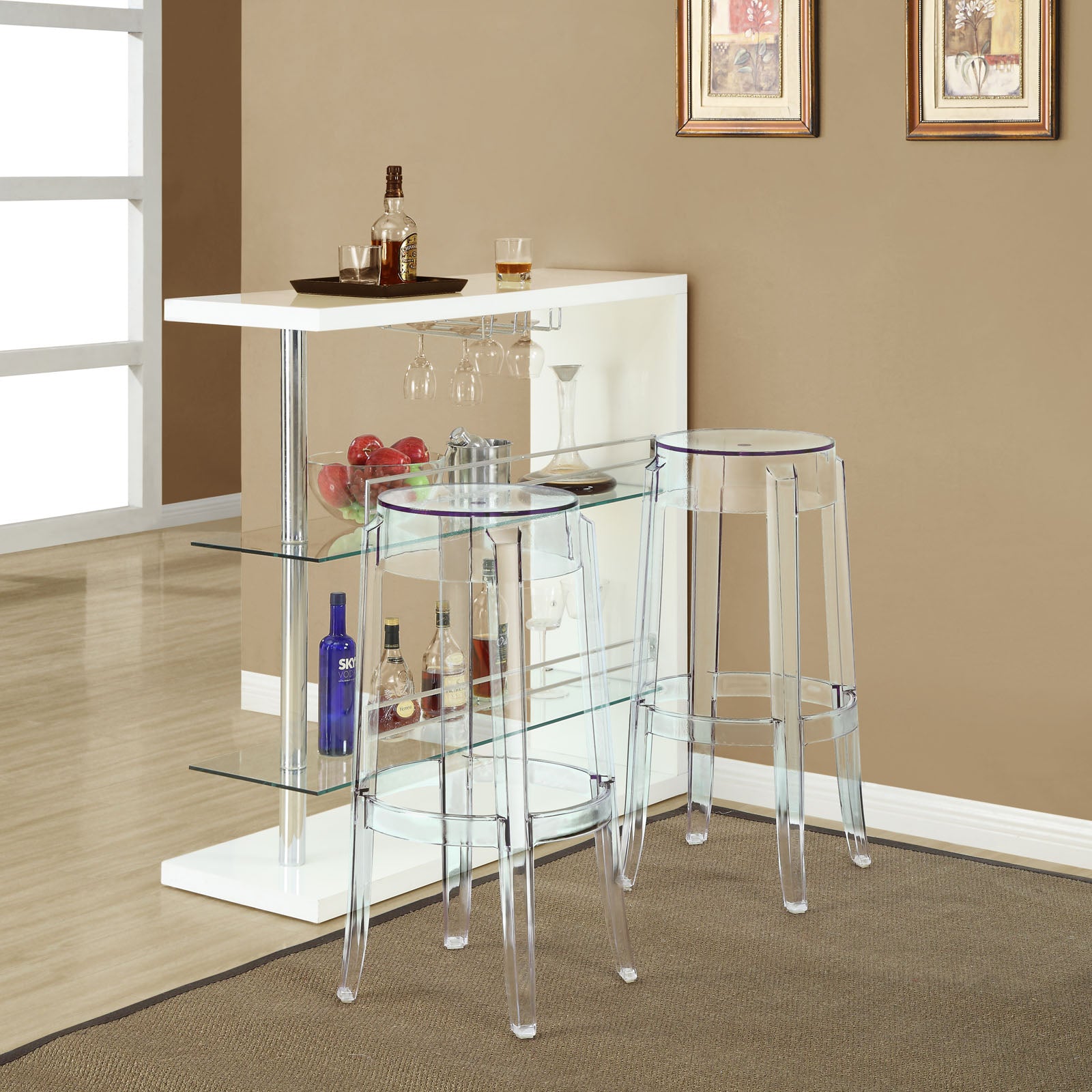 Casper Bar Stool Set of 2 - Clear